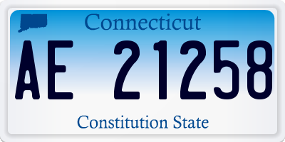 CT license plate AE21258