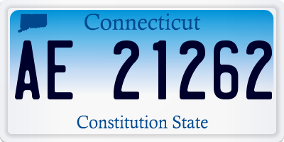 CT license plate AE21262