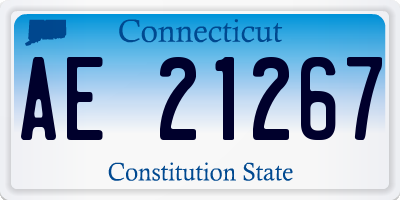 CT license plate AE21267