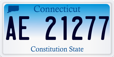 CT license plate AE21277