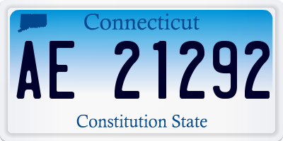 CT license plate AE21292