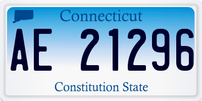 CT license plate AE21296