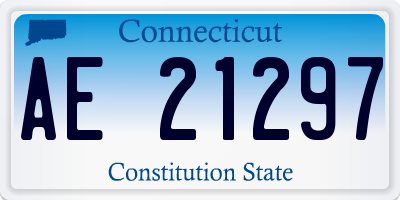 CT license plate AE21297
