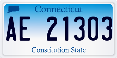 CT license plate AE21303