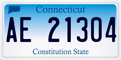 CT license plate AE21304