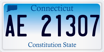 CT license plate AE21307
