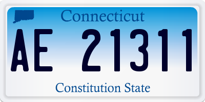 CT license plate AE21311
