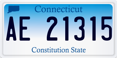 CT license plate AE21315