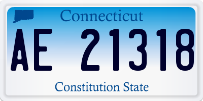 CT license plate AE21318