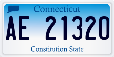 CT license plate AE21320