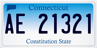 CT license plate AE21321