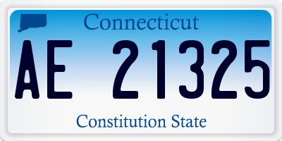 CT license plate AE21325