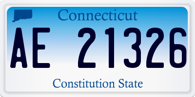 CT license plate AE21326