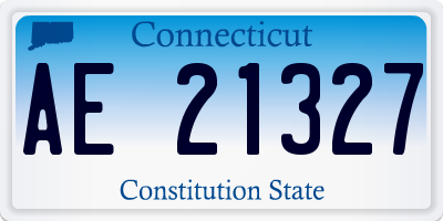 CT license plate AE21327