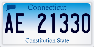 CT license plate AE21330