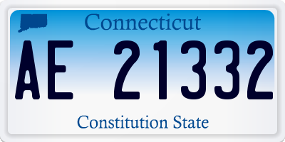 CT license plate AE21332