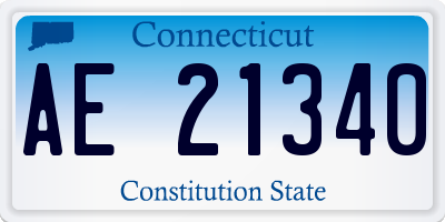 CT license plate AE21340