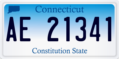 CT license plate AE21341