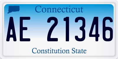 CT license plate AE21346