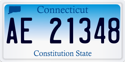 CT license plate AE21348