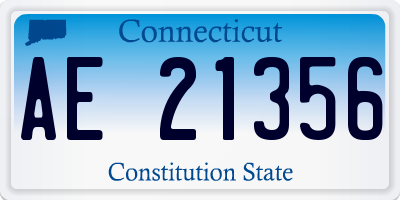 CT license plate AE21356