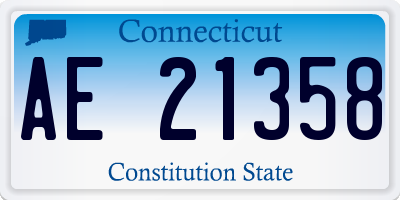 CT license plate AE21358