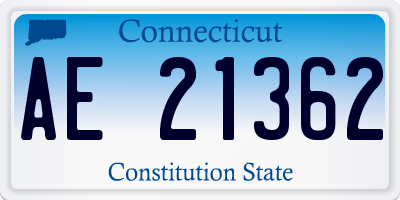 CT license plate AE21362