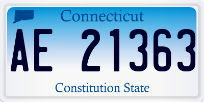 CT license plate AE21363
