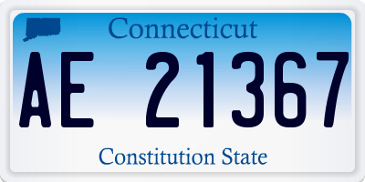 CT license plate AE21367