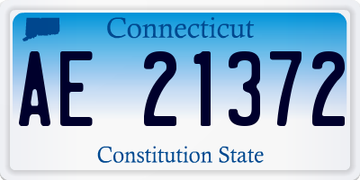 CT license plate AE21372
