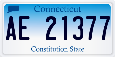 CT license plate AE21377
