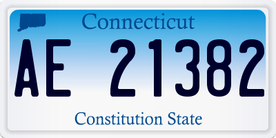 CT license plate AE21382