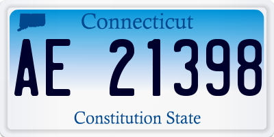 CT license plate AE21398