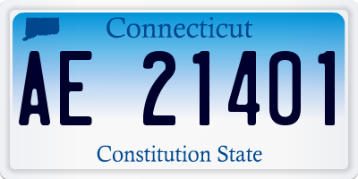 CT license plate AE21401