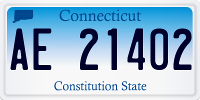 CT license plate AE21402