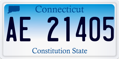 CT license plate AE21405