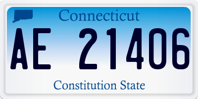 CT license plate AE21406