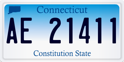 CT license plate AE21411