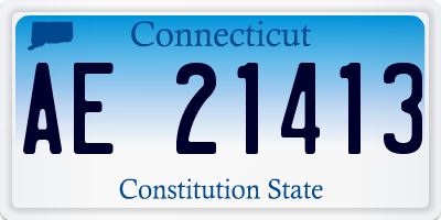 CT license plate AE21413