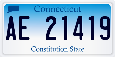 CT license plate AE21419