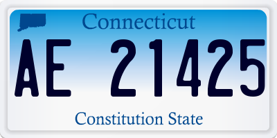 CT license plate AE21425