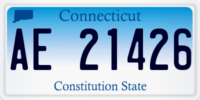 CT license plate AE21426