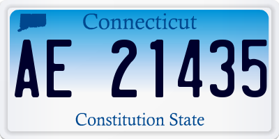CT license plate AE21435