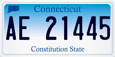 CT license plate AE21445