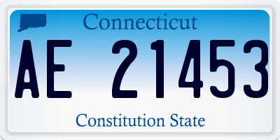 CT license plate AE21453