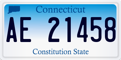 CT license plate AE21458