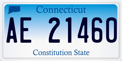 CT license plate AE21460