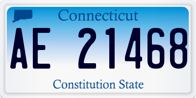 CT license plate AE21468