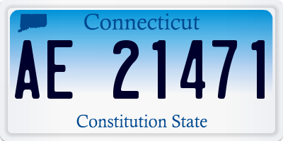 CT license plate AE21471