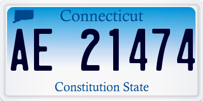 CT license plate AE21474